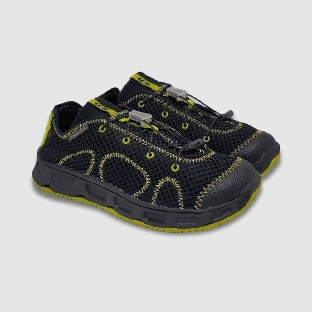 Salomon RX Moc 3.0 Travel Slip-On Style Sneaker Mesh Black/Lime Unisex US Boys 4